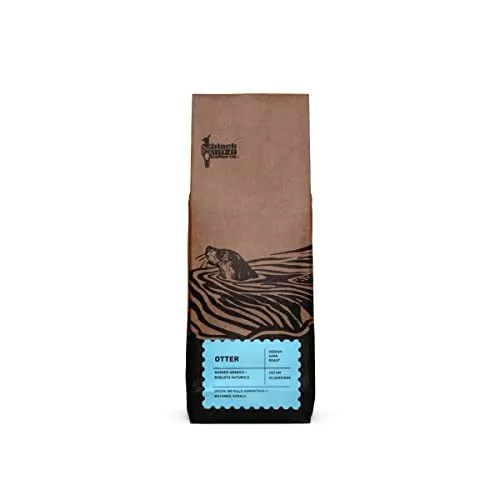 Black Baza Coffee, Otter, Medium-Dark Roast, Freshly Roasted, Organic, Blend of Arabica & Robusta (Medium Fine Grind, 500 grams)