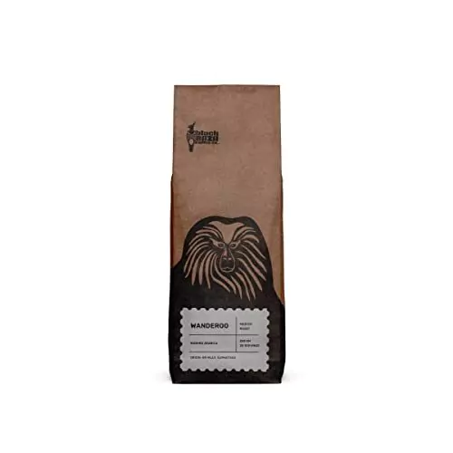 Black Baza Coffee, Wanderoo, Medium Roast, Freshly Roasted, Organic, 100% Arabica (Medium Grind, 250 Grams)