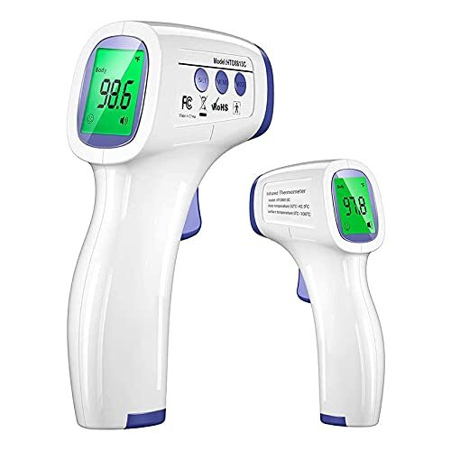 DR VAKU Infrared Thermometer Non-Contact Digital Laser Infrared Thermometer Temperature Gun [Battery Included], White, Plastic- Pack of 1