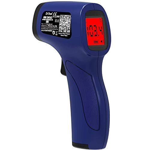 Dr Trust (USA) Clinical Digital Non Contact Infrared Forehead Thermometer Gun for Fever, Body Temperature - 610 (Blue)