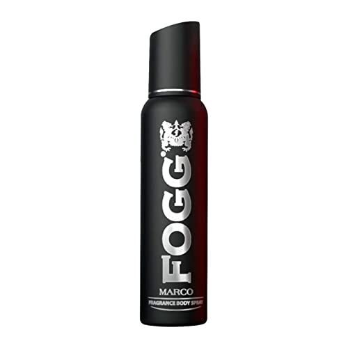 Fogg Marco Perfume Body Spray For Men (Black), Long Lasting, No Gas, 750 Sprays, Everyday Deodorant and Spray, 150ml