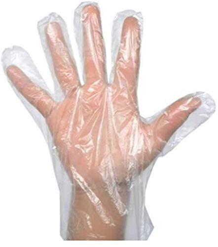 G 1 Disposable Gloves | Plastic | Transparent Crystal | Clear Hand Gloves | Medium | 11 Inch | Pack of 100 Pieces
