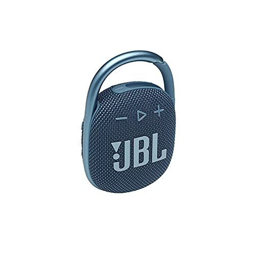 JBL Clip 4, Wireless Ultra Portable Bluetooth Speaker, JBL Pro Sound, Integrated Carabiner, Vibrant Colors with Rugged Fabric Design, Dust & Waterproof, Type C (Without Mic, Blue)