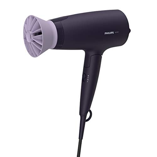 Philips Hair Dryer BHD318/00 1600 Watts Thermoprotect AirFlower Advanced Ionic Care 3 Heat & Speed Settings to Give Frizz Free Shiny Hair-Purple