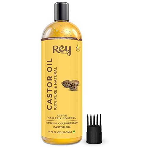 Rey Naturals Castor Oil for Skin Care, Hair Growth (Arandi Oil) | Premium Cold Pressed | Pure & Virgin Grade - 200 ML