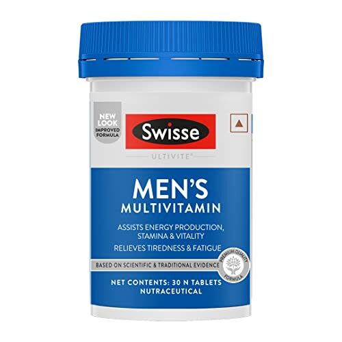 Swisse Men’s Multivitamin - 30 Tabs (Australia's No.1 Multivitamin Brand) Increases Immunity, Energy, Stamina & Vitality Production With 36 Herbs, Vitamins & Minerals