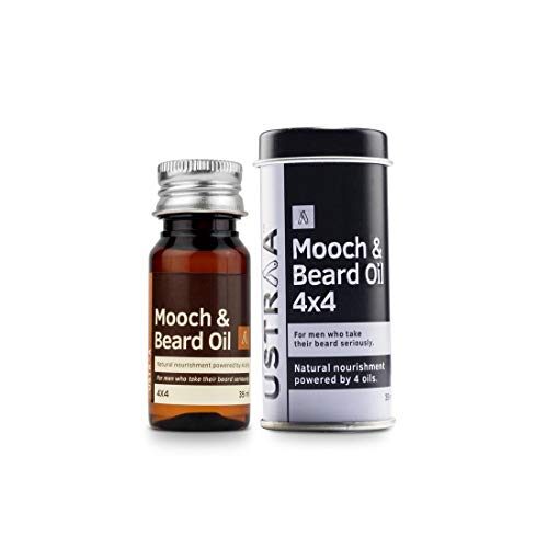 Ustraa Mooch and Beard Oil 4x4 for Beard nourishment and care - 35 ml