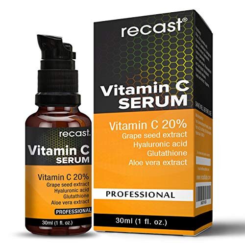 Vitamin C Serum with Hyaluronic Acid and Glutathione For Face From Recast 30Ml (1fl.oz)