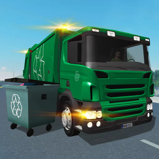 trash truck simulator game poster