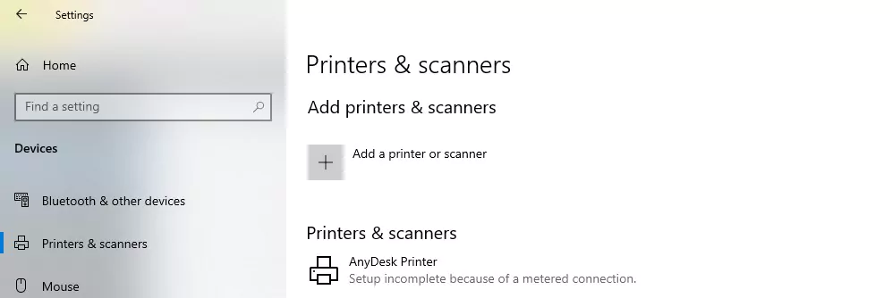 add printer or scanner category