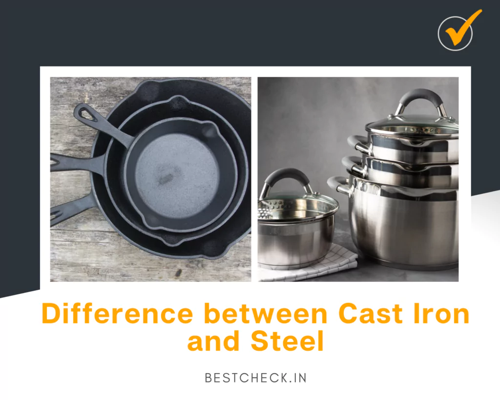 difference between cast iron and steel