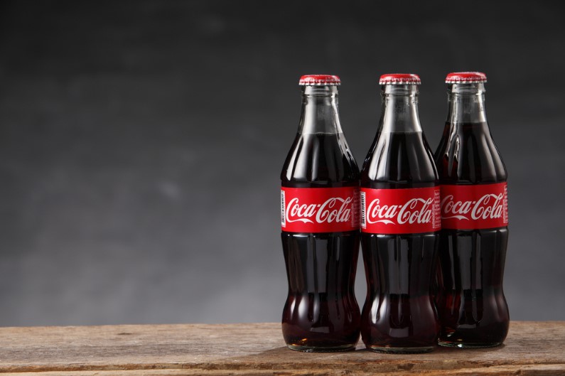 3 bottles of coca cola
