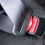 seat belt buckle in car