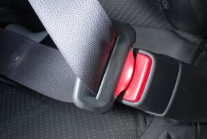 seat belt buckle in car