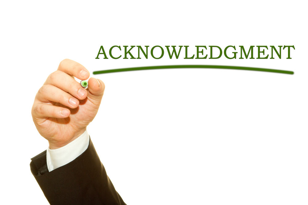how to write acknowledgment for project
