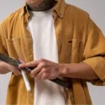 sharpening knife with stone