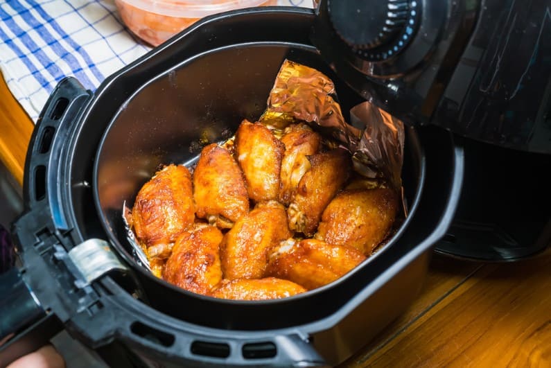 frying and cooking with an air fryer
