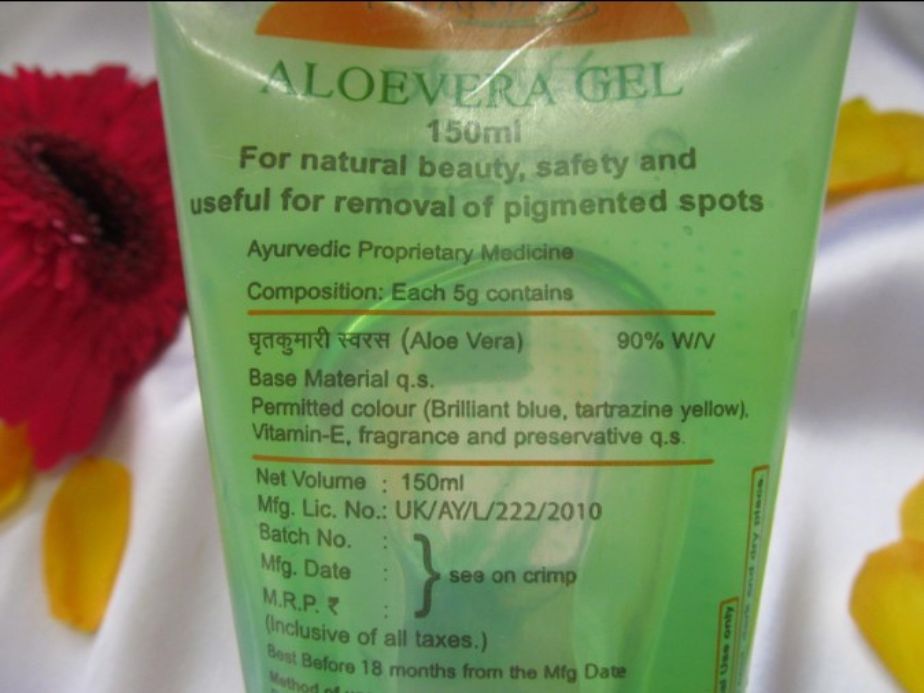 patanjali aloe vera gel ingredients