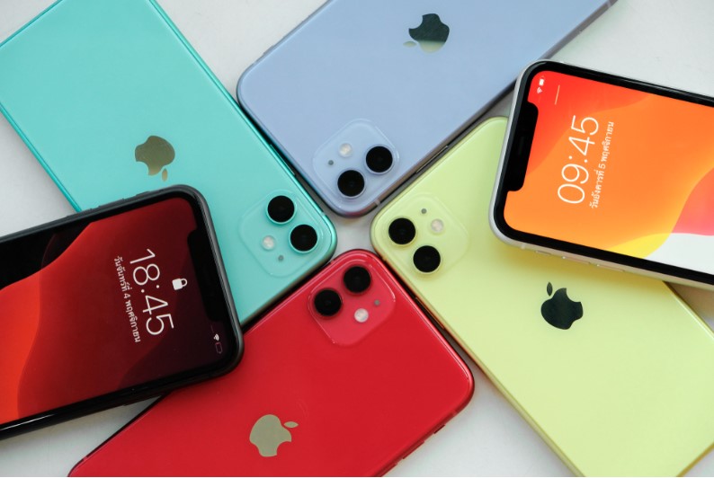 iphones in different colours