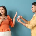 young woman rejecting marriage proposal