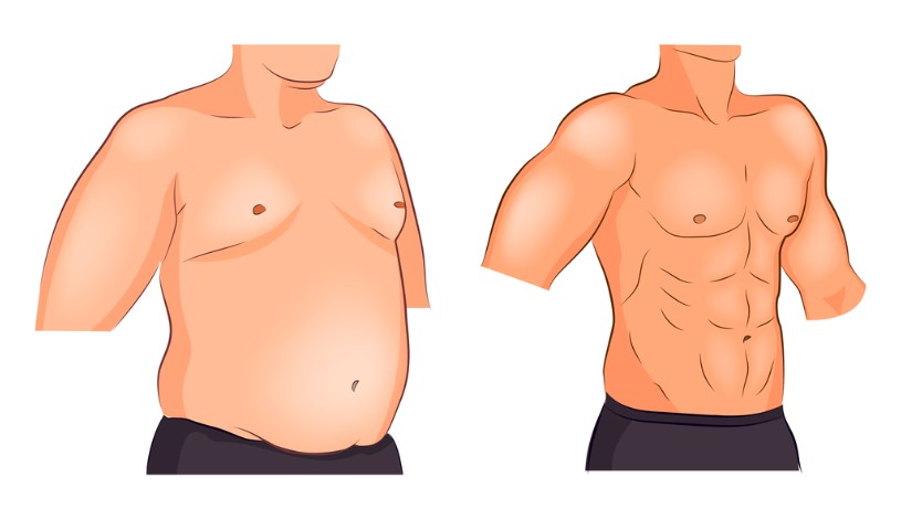 transformation of chest fat before and after