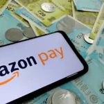 amazon pay logo on a smart phone depicting amazon pay