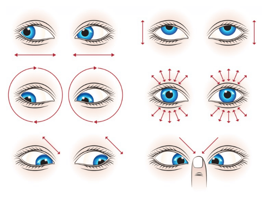 set of exercises for eyes for better vision