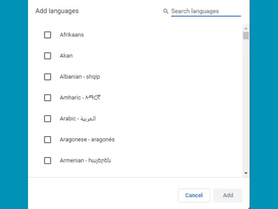 adding languages in google chrome