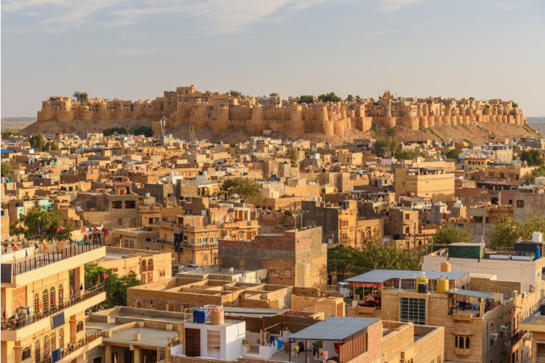 view of jaisalmer city and fort