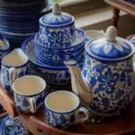 traditional blue pottery hand painted crafts from rajasthan