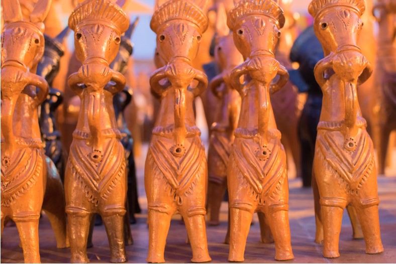 clay made horses terracotta handicrafts of bankura and bishnupur