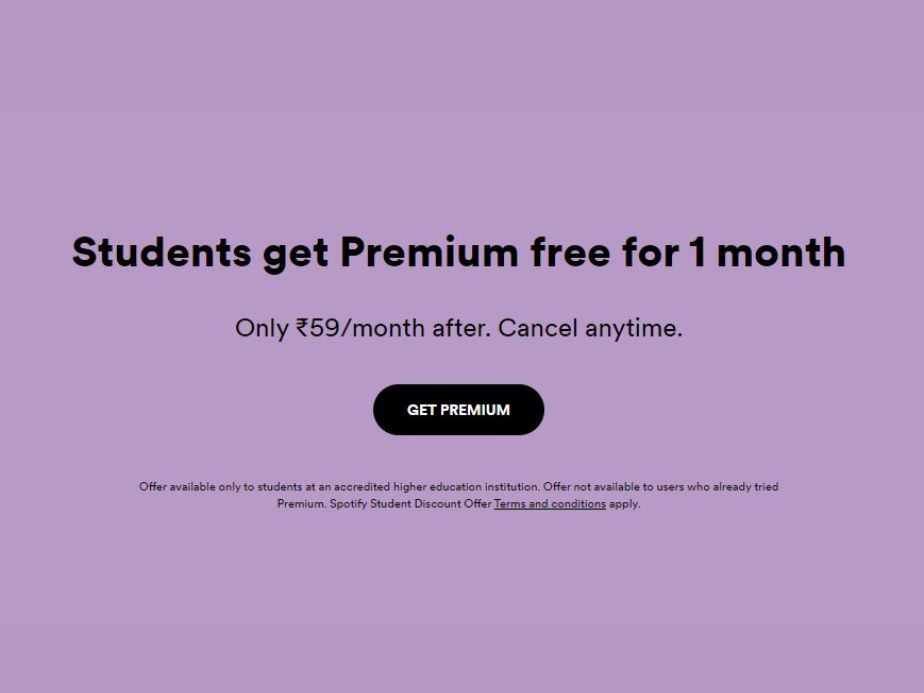student discounts on spotify premium