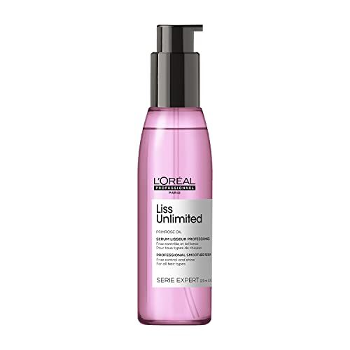 L'Orã©Al Professionnel Serie Expert Liss Unlimited Blow Dry Serum 125 Ml, For Frizz-Free Hair