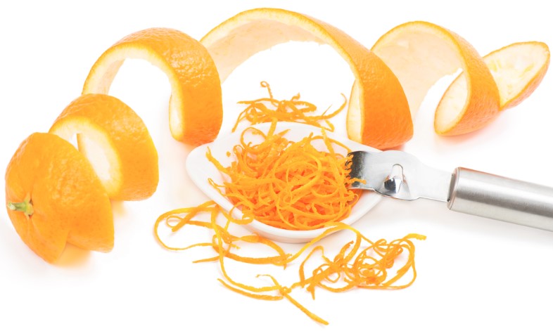 peel and zest of an orange fruit
