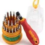NSD Precision 31 in 1 Repairing Interchangeable Precise Screwdriver Tool Set Kit with Magnetic Holder for Home and Laptop (Multicolour)