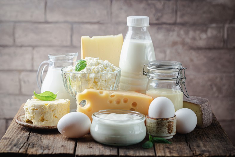 fresh dairy products and eggs