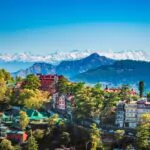 beautiful panoramic cityscape of shimla