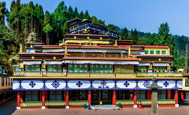 beautiful rumtek monastery in sikkim