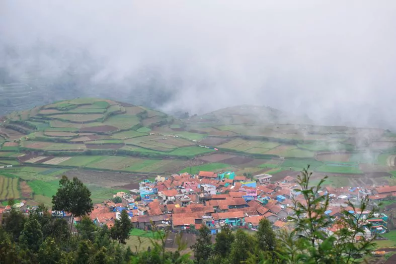beautiful village in kodaikanal in monsoon