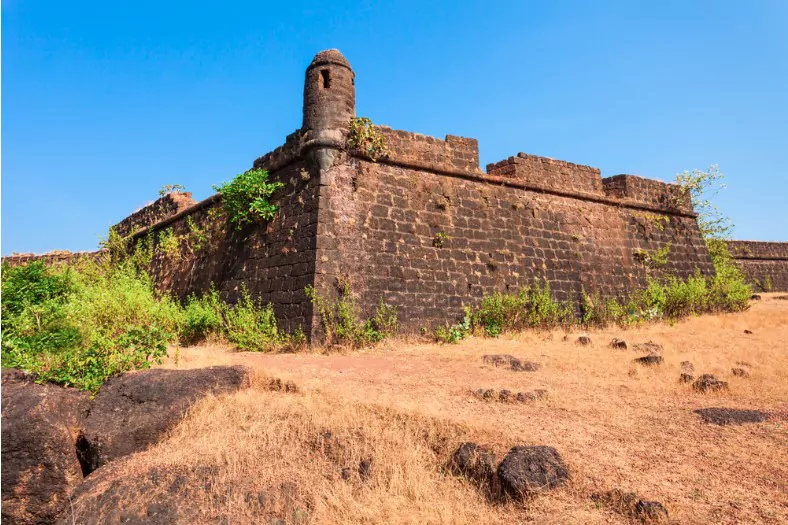 chapora fort is located in north goa