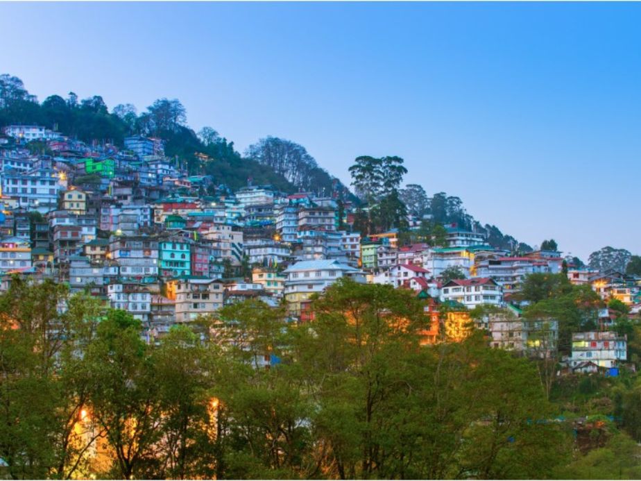 view of gangtok the capital city of sikkim
