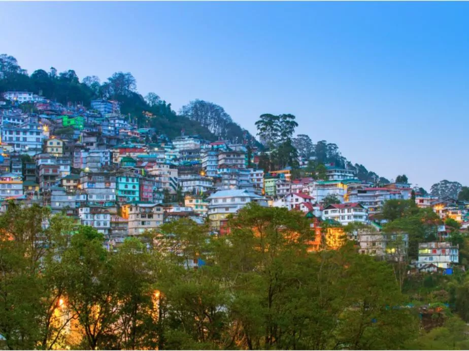 view of gangtok the capital city of sikkim
