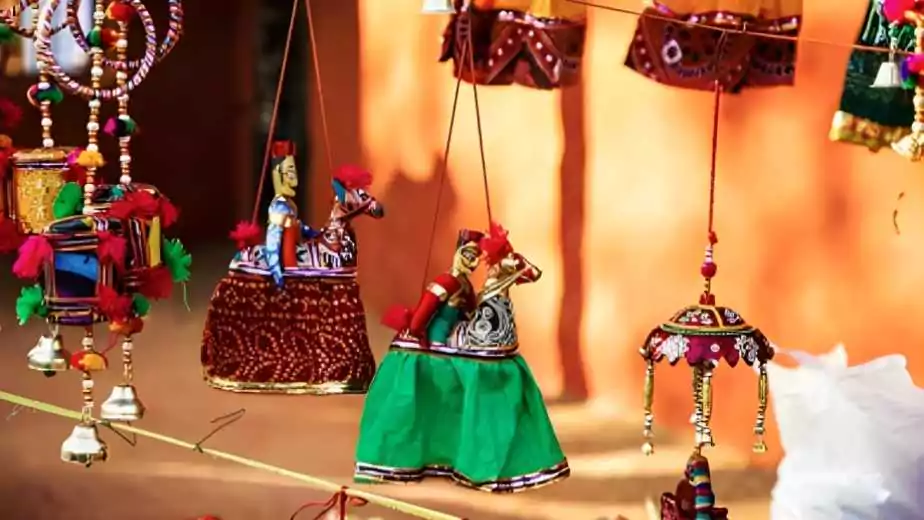 traditional rajasthani puppets for sale in shilpgram fair