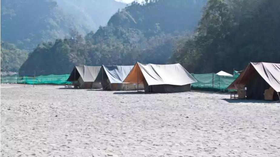 riverside camping at rishikesh