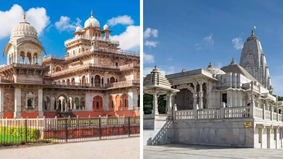 albert hall and birla temple jaipur